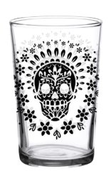 Vintage Skull Black Glass 7oz