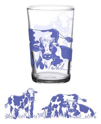 Vintage Glass  Sweet Cows  7 oz glassware usa- wholesale