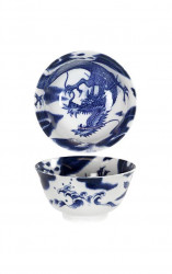 Bowl Whitew/bl.dragon 5"*disc*