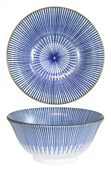 Bowl Blue Spoke 6"