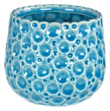Coral Pot 4.5" Crackle Blu - Plant Pot