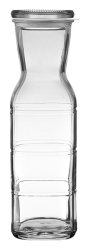 Frig Bottle 33.75oz W/cap - Clear Glass