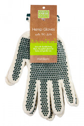 Hemp Knit Glove W/dots Med