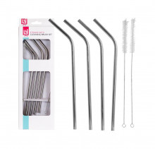 Straw Set/6 Stainless Steel