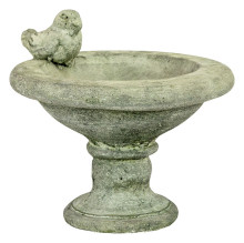 Concrete Bird Chalice 7" - garden statue