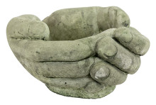 Concrete Planter, Hands -Garden Decor