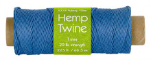 Hemp Twine 1mm  225' Blue