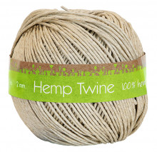 Hemp Twine 2mm 225' Nat *ball