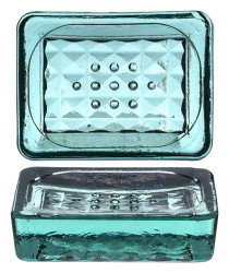 Glass Soap Dish 4.75" - Wholesale Recycled Glass