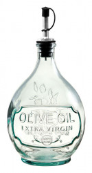 Olive Oil Jug Clear Green