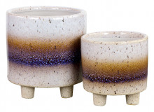 Indoor Cylinder W/feet S/2 Tan