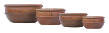 Ironstone Apricot Low Bowl S/4- CLAY POT - TERRACOTTA