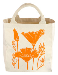 Canvas Tote Poppies Medium