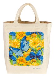 Canvas Tote Butterflies Large