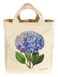 Canvas Tote Hydrangea Medium - Botanical Tote Bag