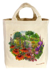 Canvas Tote Flower Garden Med. -Tote Bag