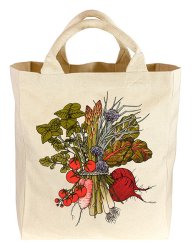 Canvas Tote Veggie Bouquet Med 