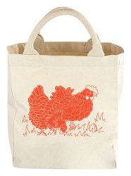 Canvas Tote Busy Chickens Sm - Canvas Tote Bag wholesale