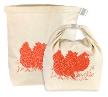 Canvas Lunch Bag Busy Chickens by Down To Earth BASICS®