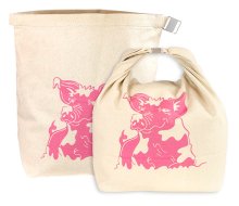Canvas Lunch Bag Muddy Pigs by Down To Earth BASICS®
