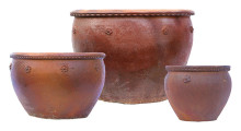 Ironstone World W/rim S/3 - CLAY POT - TERRACOTTA