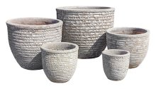 Riviera Sabbia Foam White S5 - Stoneware - Plant Pot