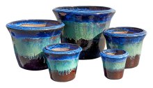 Riviera Campana Blu/grn/brn S5- Riviera Campana Planter