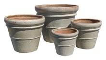 Riviera Roma Antique White S/4 -Stoneware pots- Wholesale