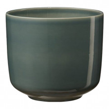 Sk Pot Bari 7.48" Shiny Green-blue Plant Pot