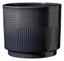Sk Nara Sabi 8.66" Dk Blue Plant Pot