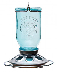 Mason Jar Bird Feeder Bl 32oz