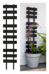 Wood Pot Trellis Contempo Bk