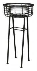 Basket Plant Stand 24" Black