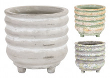 Cement Footed Pot Asstorted