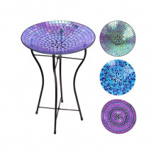 Mosaic Glass Bird Bath W/stand