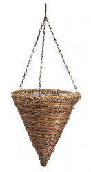 Rope&fern Cone Hang Bsk 12"