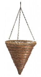 Rope&fern Cone Hang Bsk 12"