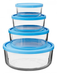 Storage Bol Rd Set/4 Blue