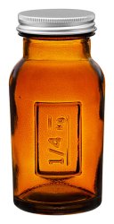 Amber Jar with lid 250 Cc- wholesale glass bottles