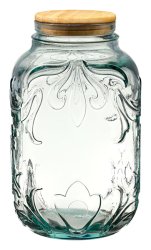 Jar Wooden Lid Damasco 4 L- wholesale jar with lid