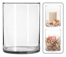 Wide Cylinder Vase 8" X 6"