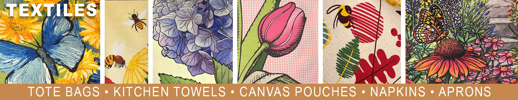 New Textiles 2025 - Tote Bags -Pouches -Aprons -Napkins