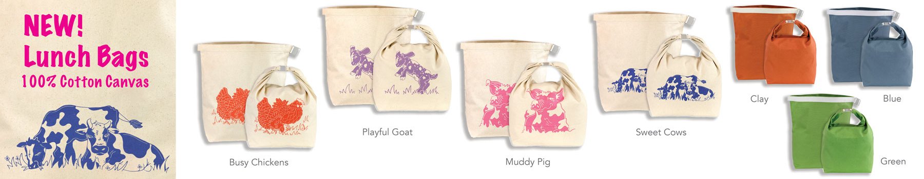 New Textiles- Canvas Lunch Bags
