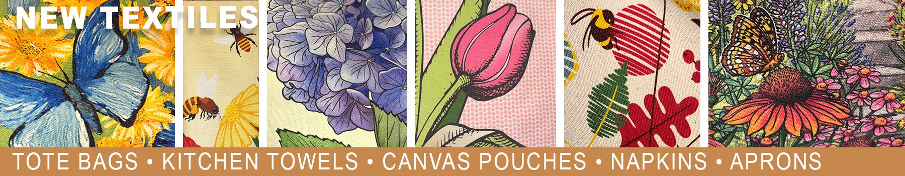 New Textiles 2025 - Tote Bags -Pouches -Aprons -Napkins