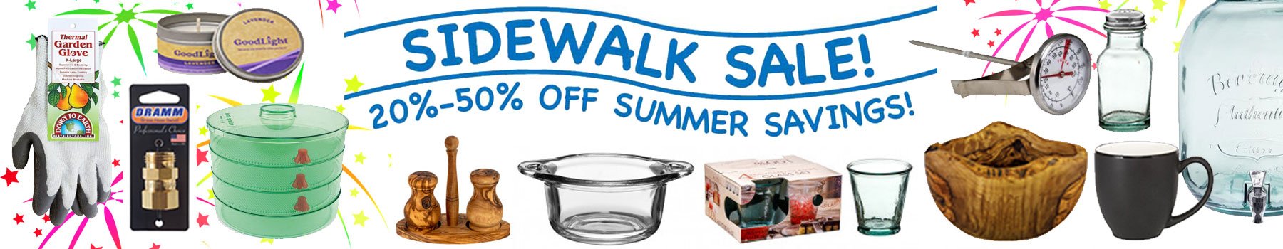 Sidewalk Sale 20%  - 50% OFF!