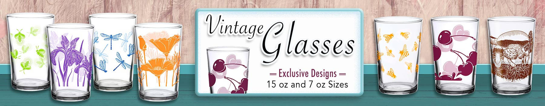 Vintage Glasses -Tumblers with exclusive designs