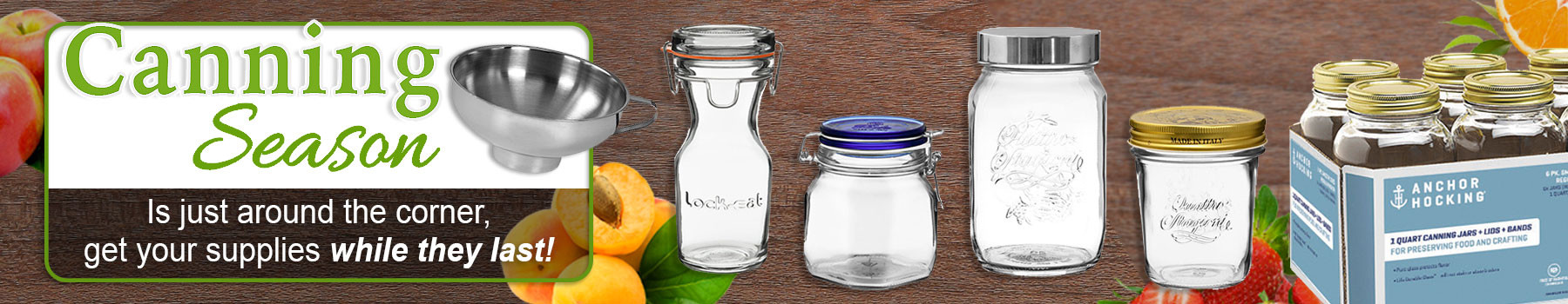 Canning Supplies Lids, Gaskets,  Canning Jars and more