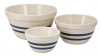 Bowl Bl Stripe Stoneware 6"