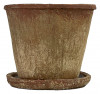 Rustic Cement W/saucer 8" Tc