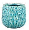 Coral Pot 3" Crackle Turq